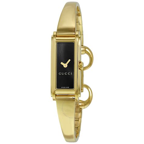 gucci g line gold plated ladies bangle watch|Gucci bangle watch with bezels.